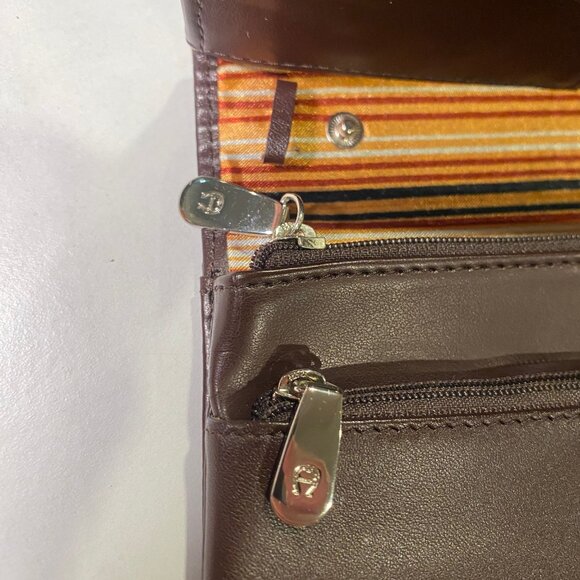 Etienne Aigner Burgundy Leather Wallet Card Holder - Vintage - Picture 7 of 10